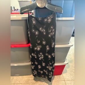 Black Floral Spaghetti Strap Dress 96
